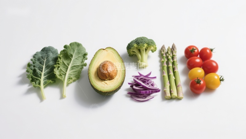 高清大图下载【趣麦麦图】新鲜蔬菜与水果排列展示