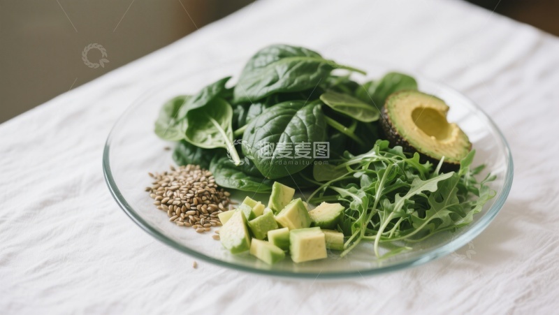 高清大图下载【趣麦麦图】新鲜蔬菜与牛油果拼盘