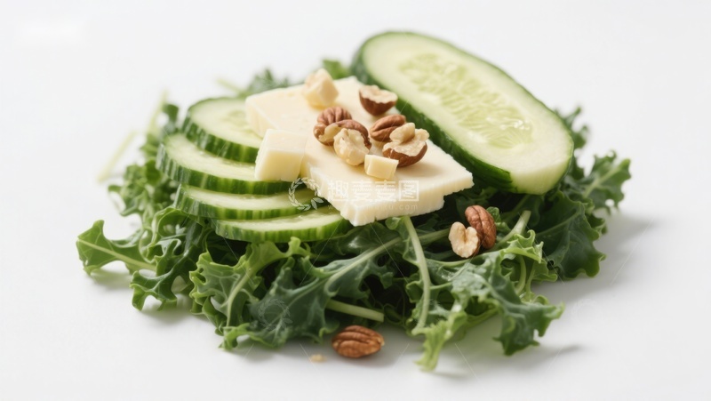 高清大图下载【趣麦麦图】蔬菜奶酪沙拉配坚果