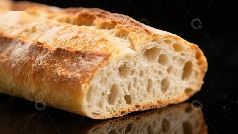 高清大图下载【趣麦麦图】新鲜出炉的法式面包特写