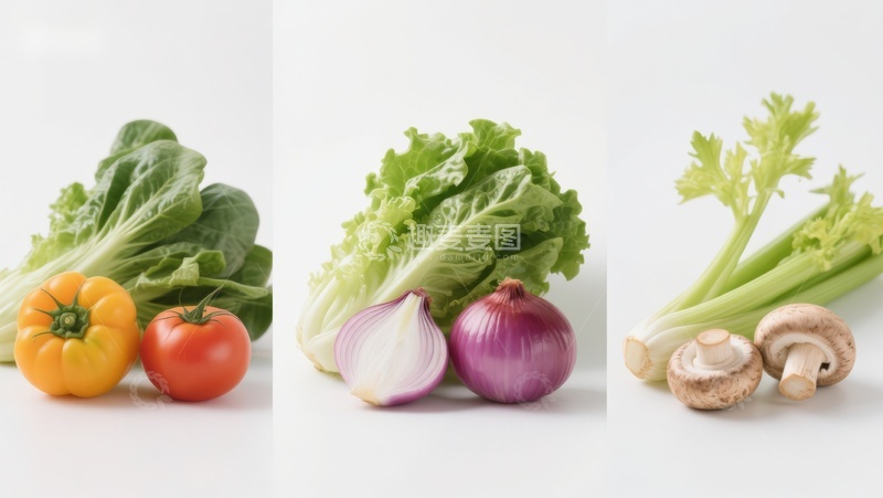 高清大图下载【趣麦麦图】新鲜蔬菜组合展示