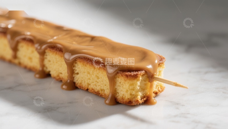 高清大图下载【趣麦麦图】焦糖淋面蛋糕条