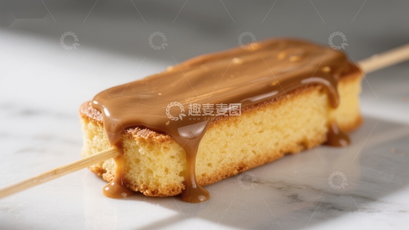 高清大图下载【趣麦麦图】焦糖淋面的蛋糕棒