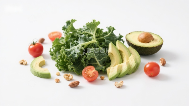 高清大图下载【趣麦麦图】新鲜蔬菜与牛油果摆拍