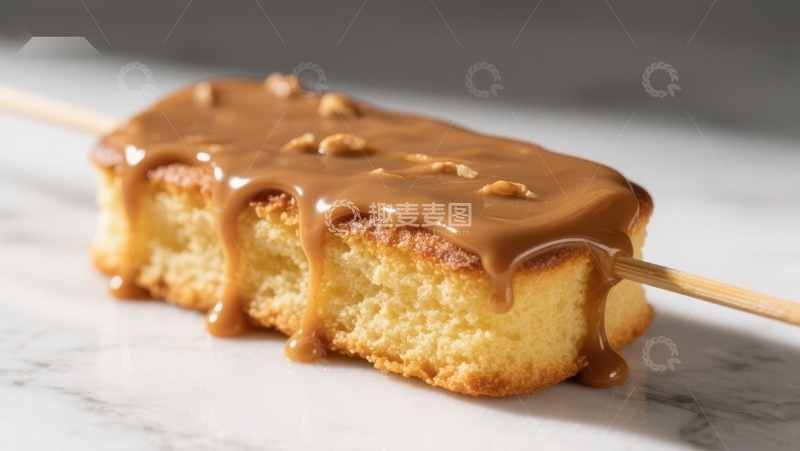 高清大图下载【趣麦麦图】焦糖淋面蛋糕棒