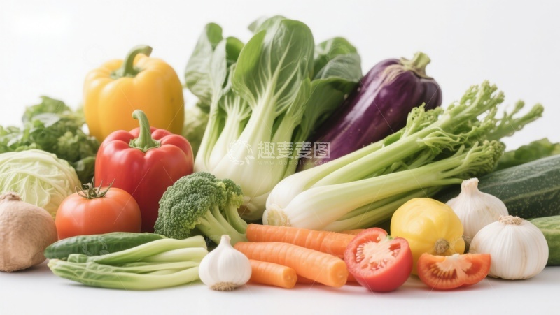 高清大图下载【趣麦麦图】新鲜蔬菜组合展示
