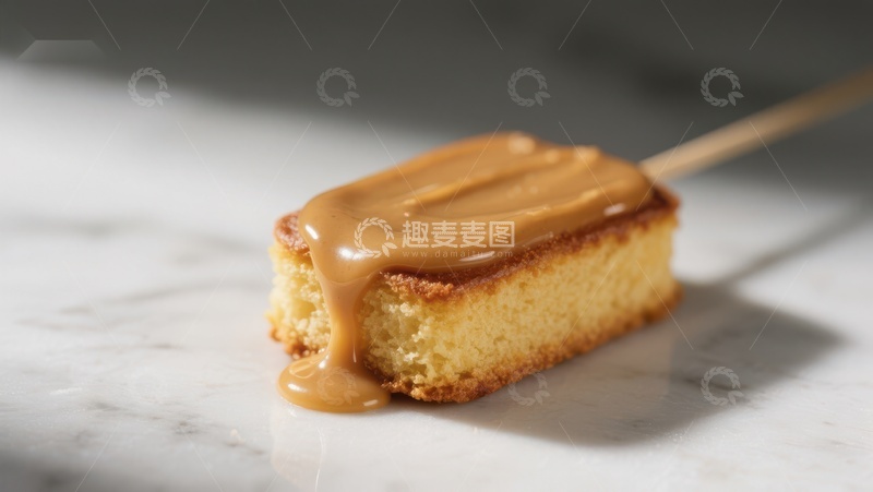 高清大图下载【趣麦麦图】焦糖淋面蛋糕块