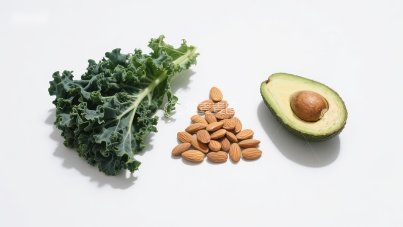 高清大图下载【趣麦麦图】羽衣甘蓝杏仁牛油果组合