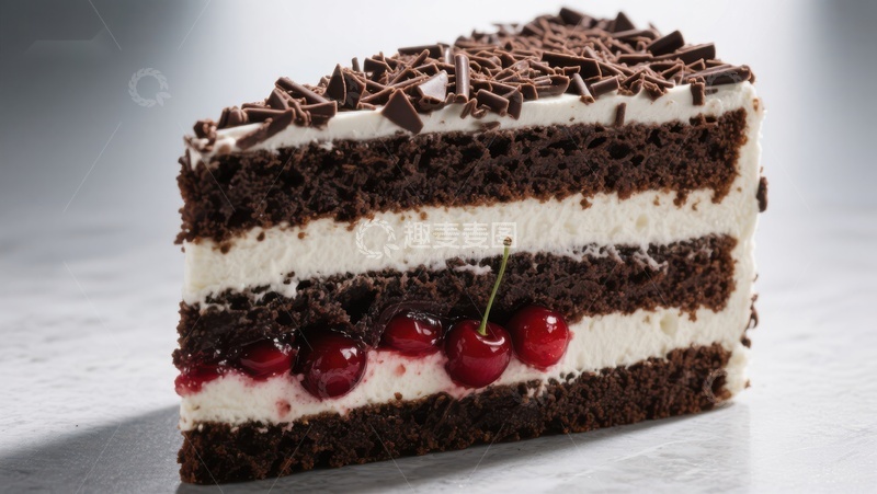 高清大图下载【趣麦麦图】黑森林蛋糕切片