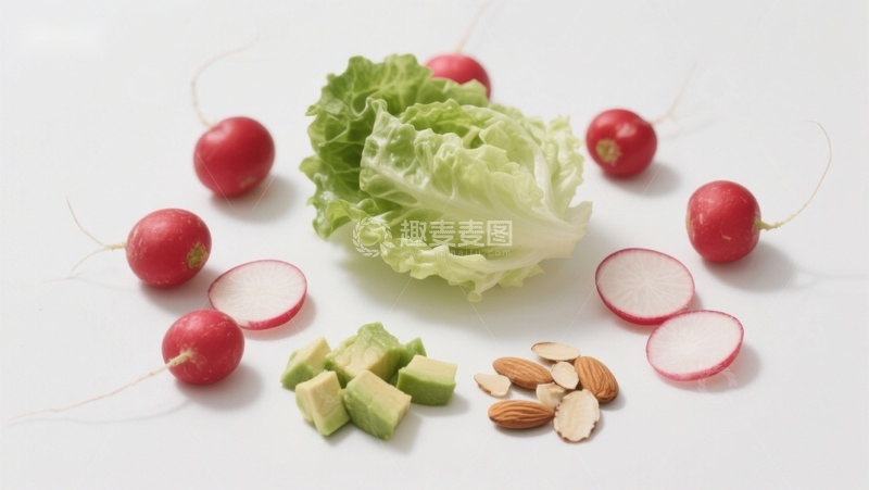 高清大图下载【趣麦麦图】新鲜蔬菜与坚果组合