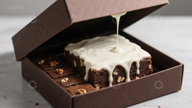高清大图下载【趣麦麦图】巧克力布朗尼甜点礼盒