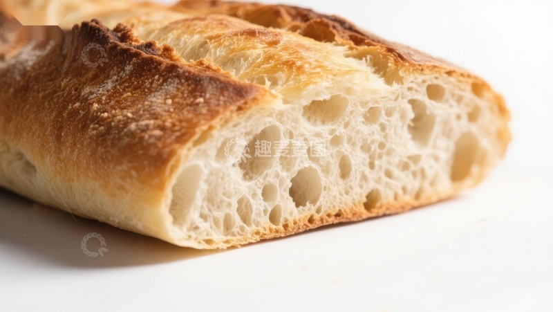 高清大图下载【趣麦麦图】新鲜出炉的法式面包切片