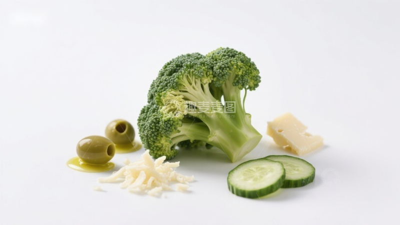 高清大图下载【趣麦麦图】新鲜蔬菜与奶酪橄榄组合