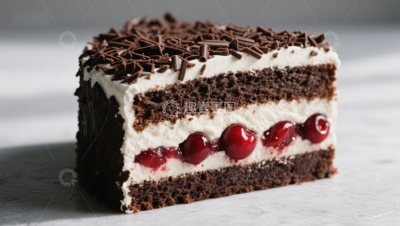 高清大图下载【趣麦麦图】黑森林蛋糕切片