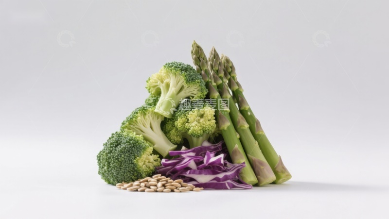 高清大图下载【趣麦麦图】新鲜蔬菜与坚果组合