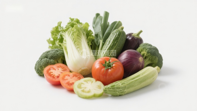 高清大图下载【趣麦麦图】新鲜蔬菜组合展示