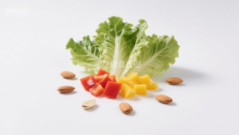高清大图下载【趣麦麦图】-新鲜蔬菜与坚果组合