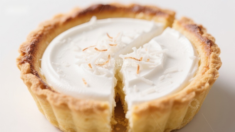 高清大图下载【趣麦麦图】椰香奶油挞，美味甜点