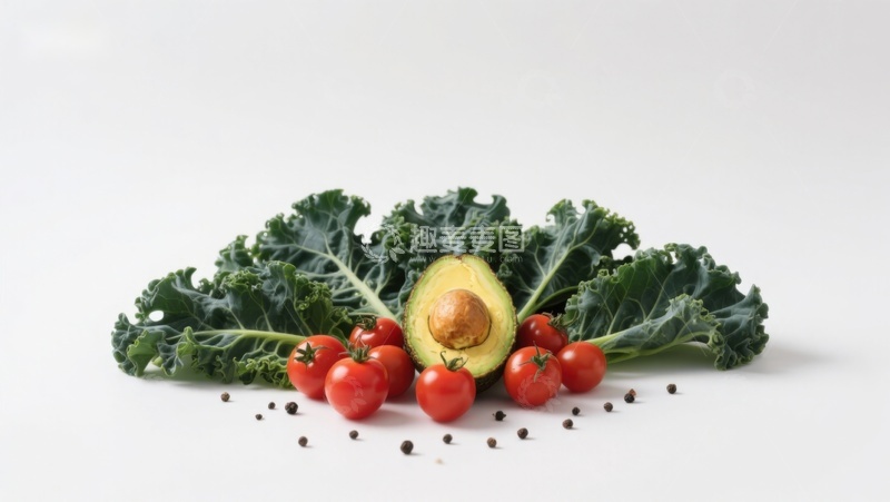 高清大图下载【趣麦麦图】新鲜蔬菜与牛油果摆拍
