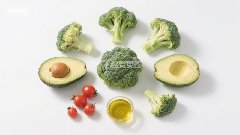 高清大图下载【趣麦麦图】新鲜蔬菜与健康食材组合