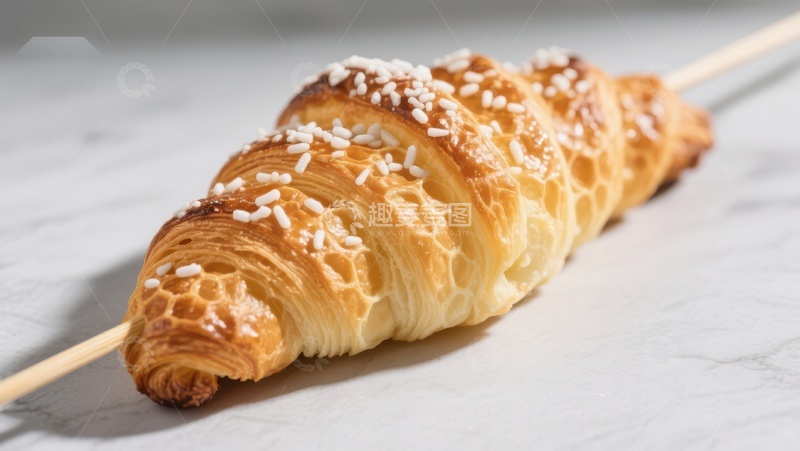 高清大图下载【趣麦麦图】串烧奶油角面包