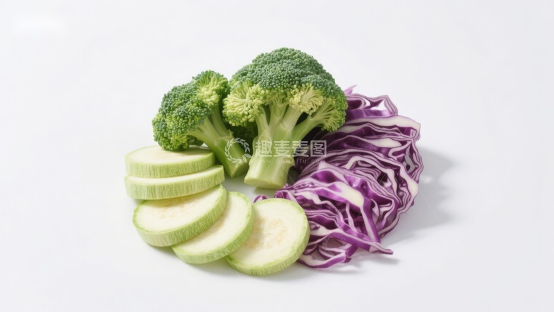 高清大图下载【趣麦麦图】新鲜蔬菜切片组合