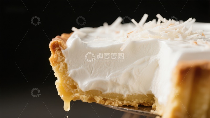 高清大图下载【趣麦麦图】椰蓉奶油馅饼特写