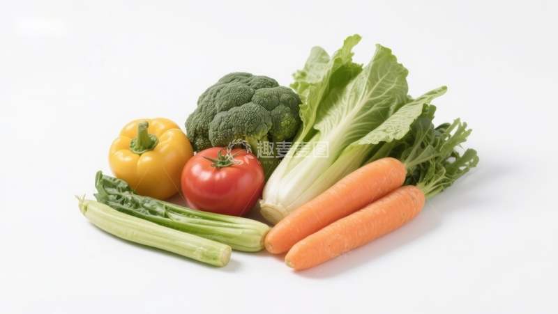 高清大图下载【趣麦麦图】新鲜蔬菜组合展示
