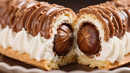 奶油巧克力夹心蛋糕卷