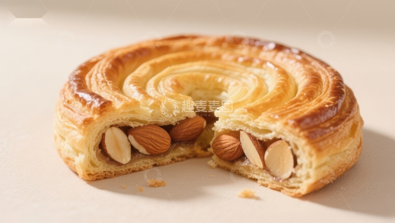 高清大图下载【趣麦麦图】金黄酥皮杏仁糕点