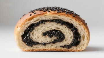 黑芝麻螺旋面包切片