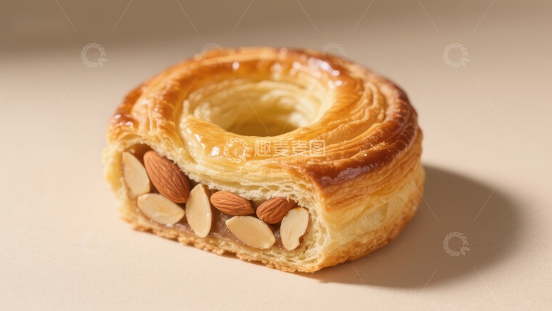 高清大图下载【趣麦麦图】杏仁酥皮糕点特写