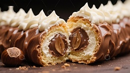 巧克力夹心奶油蛋糕卷