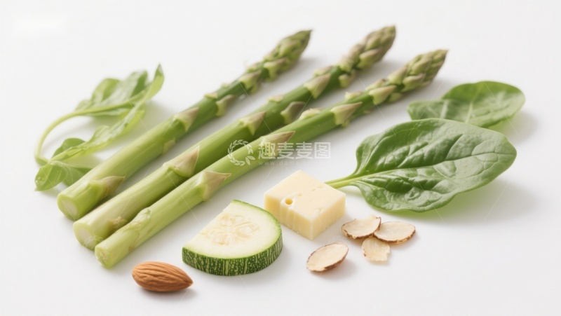 高清大图下载【趣麦麦图】新鲜蔬菜与坚果食材组合