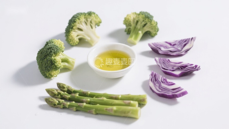 高清大图下载【趣麦麦图】新鲜蔬菜与橄榄油摆盘