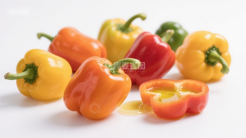 高清大图下载【趣麦麦图】多种颜色的甜椒特写