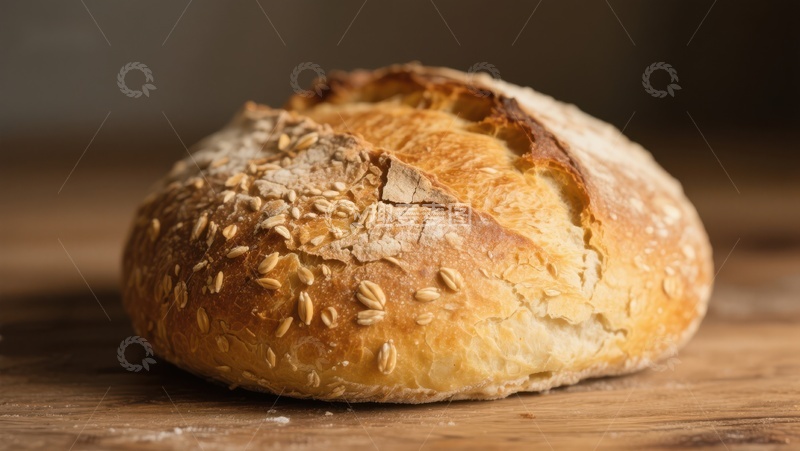 新鲜出炉的全麦面包