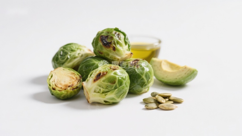 高清大图下载【趣麦麦图】烤抱子甘蓝与南瓜籽