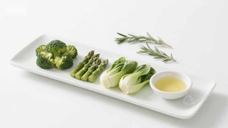 高清大图下载【趣麦麦图】新鲜蔬菜与香草摆盘