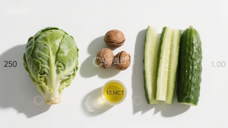 高清大图下载【趣麦麦图】蔬菜坚果与油的食材组合