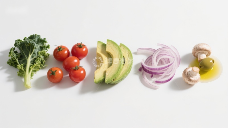 高清大图下载【趣麦麦图】新鲜蔬菜与水果排列展示