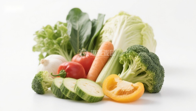 高清大图下载【趣麦麦图】新鲜蔬菜组合展示