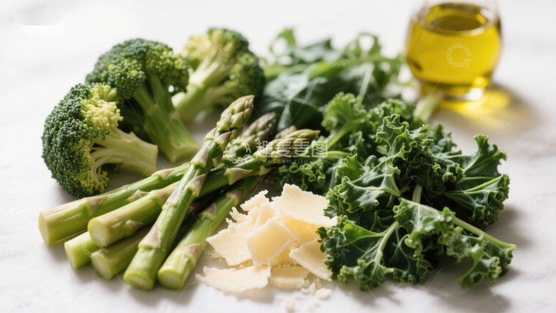 高清大图下载【趣麦麦图】新鲜蔬菜与橄榄油摆盘