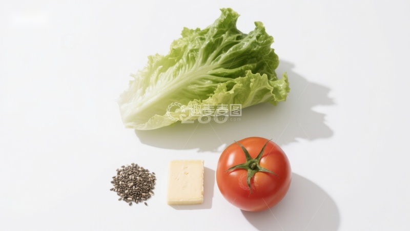 高清大图下载【趣麦麦图】新鲜蔬菜与调味料静物