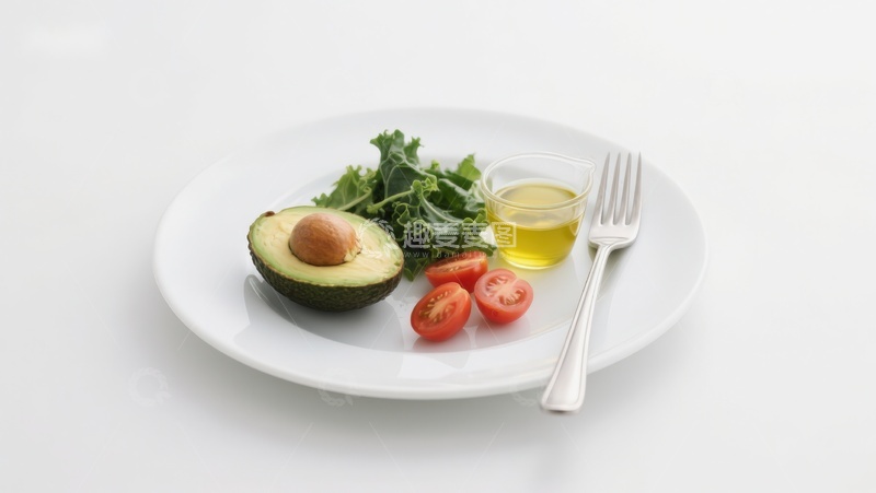 高清大图下载【趣麦麦图】盘中牛油果蔬菜沙拉