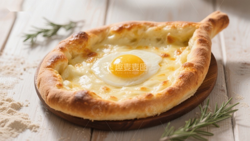 高清大图下载【趣麦麦图】芝士蛋黄馅饼，传统美食