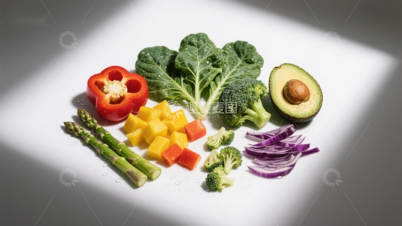 高清大图下载【趣麦麦图】新鲜蔬菜水果切片摆盘