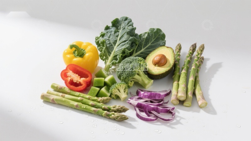 高清大图下载【趣麦麦图】新鲜蔬菜组合展示