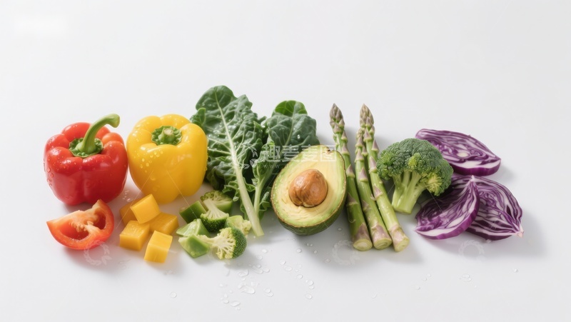 高清大图下载【趣麦麦图】新鲜蔬菜与水果组合展示