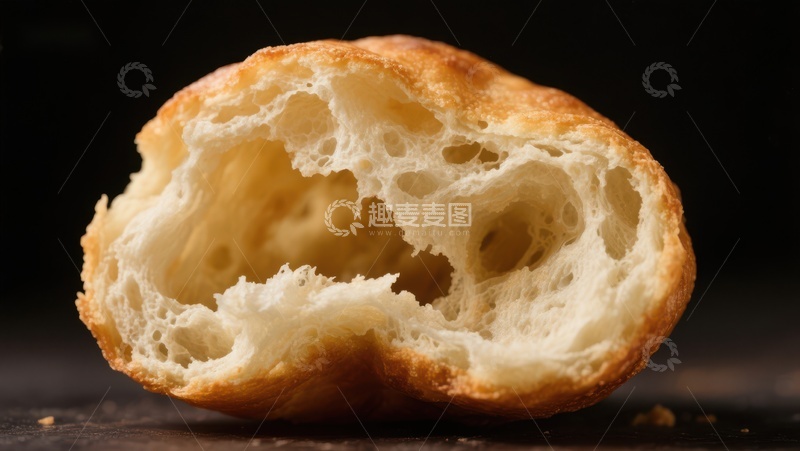 高清大图下载【趣麦麦图】酥脆面包内部结构特写